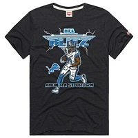 Men's Homage Amon-Ra St. Brown Charcoal Detroit Lions NFL Blitz Player Tri-Blend T-Shirt