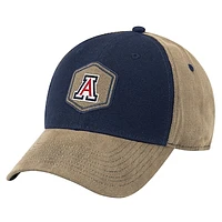 Men's Colosseum Navy/Tan Arizona Wildcats Oiled Canvas Adjustable Hat