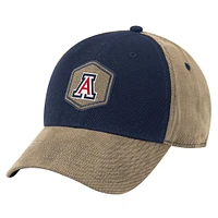 Men's Colosseum Navy/Tan Arizona Wildcats Oiled Canvas Adjustable Hat