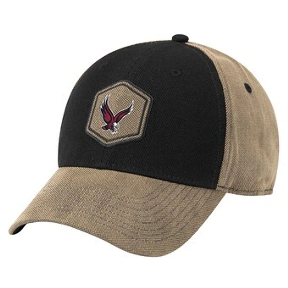 Men's Colosseum Black/Tan Boston College Eagles Oiled Canvas Adjustable Hat