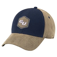 Men's Colosseum Navy/Tan Gonzaga Bulldogs Oiled Canvas Adjustable Hat