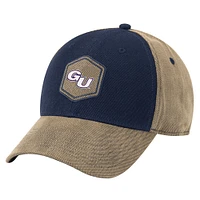 Men's Colosseum Navy/Tan Gonzaga Bulldogs Oiled Canvas Adjustable Hat