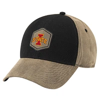 Men's Colosseum Black/Tan Iowa State Cyclones Oiled Canvas Adjustable Hat