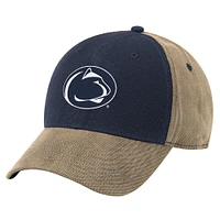 Men's Colosseum Navy/Tan Penn State Nittany Lions Oiled Canvas Adjustable Hat