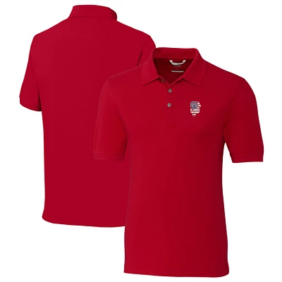 Men's Cutter & Buck Red San Francisco Giants Big Tall Americana Advantage Pique DryTec Tri-Blend Polo