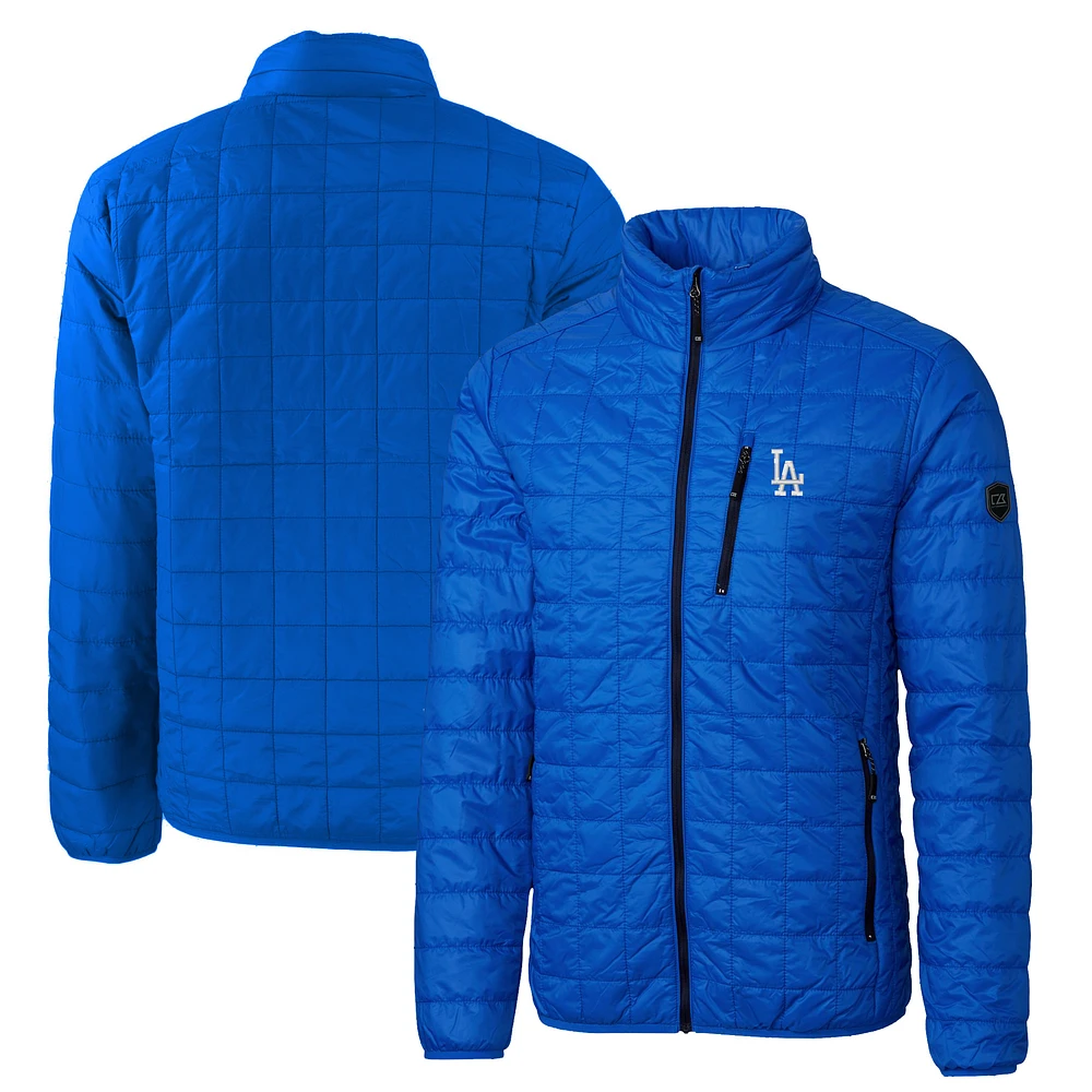 Men's Cutter & Buck Royal Los Angeles Dodgers Big Tall Rainier PrimaLoft® Eco Insulated Full-Zip Puffer Jacket