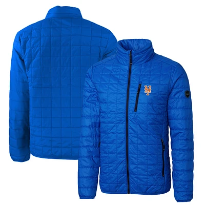 Men's Cutter & Buck Royal New York Mets Big Tall Rainier PrimaLoft® Eco Insulated Full-Zip Puffer Jacket