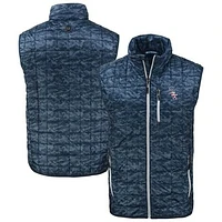 Men's Cutter & Buck  Navy Chicago White Sox Rainier PrimaLoft® Eco Insulated Full-Zip Printed Puffer Vest