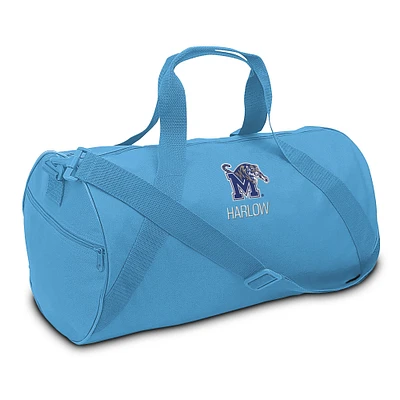 Youth Light Blue Memphis Tigers Personalized Duffel Bag