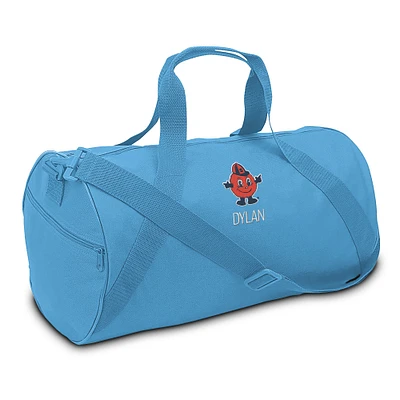 Youth Light Blue Syracuse Orange Personalized Duffel Bag