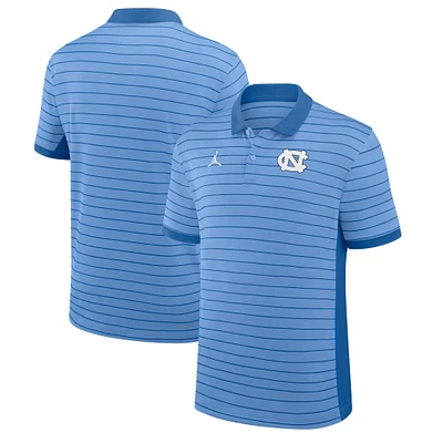 Men's Jordan Brand Carolina Blue North Tar Heels 2025 Early Season Coaches Sideline Victory Stripe Performance Polo
