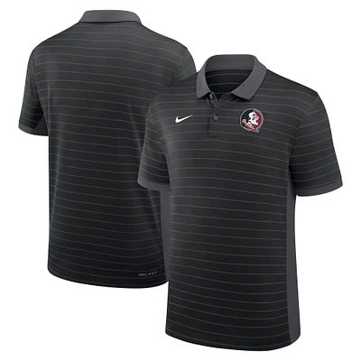 Men's Nike Black Florida State Seminoles 2025 Early Season Coaches Sideline Victory Stripe Performance Polo