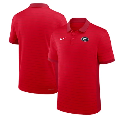 Men's Nike Red Georgia Bulldogs 2025 Early Season Coaches Sideline Victory Stripe Performance Polo
