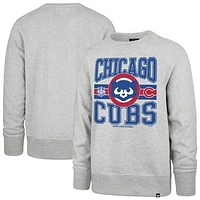 Men's '47  Gray Chicago Cubs Letters Headline Pullover Sweatshirt
