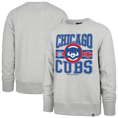 Men's '47  Gray Chicago Cubs Letters Headline Pullover Sweatshirt