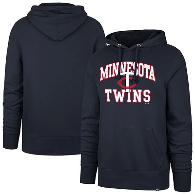 Men's '47  Navy Minnesota Twins Velocity Headline Pullover Hoodie
