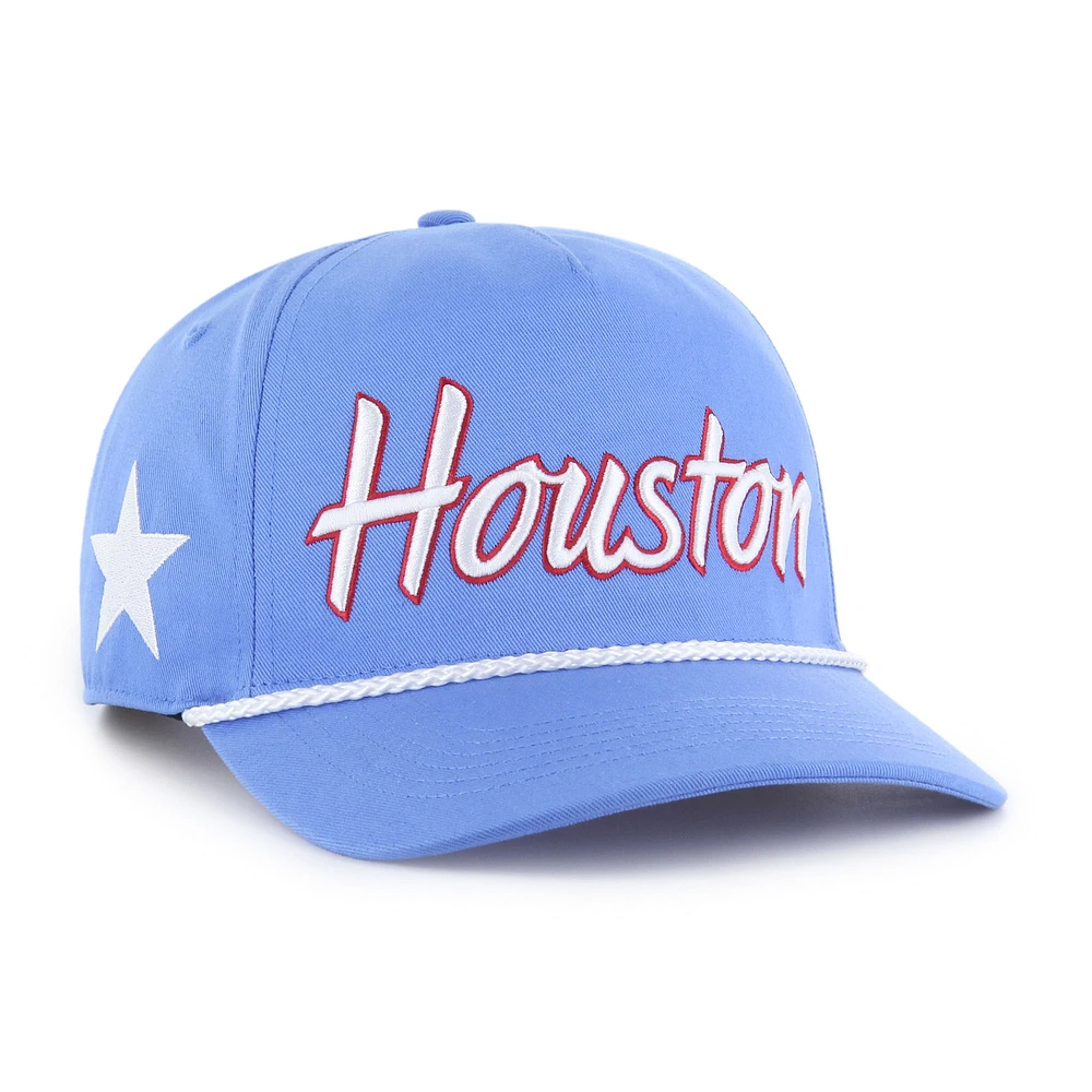 Men's '47  Light Blue Houston Cougars Overhand Script Adjustable Hat