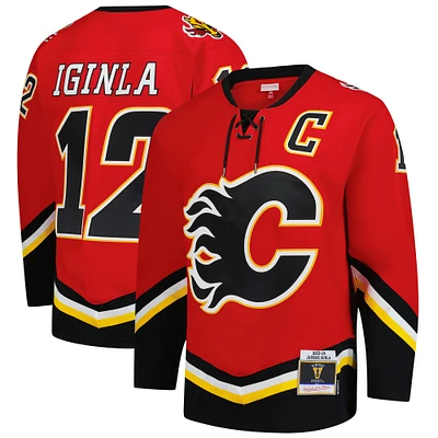 Men's Mitchell & Ness Jarome Iginla Red Calgary Flames 2003-04 Power Play Jersey