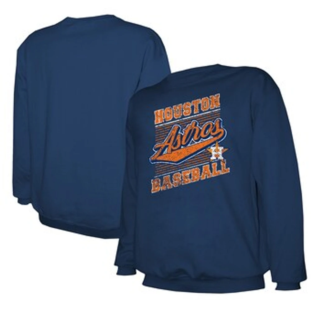 Men's Stitches Navy Houston Astros Pullover Sweatshirt