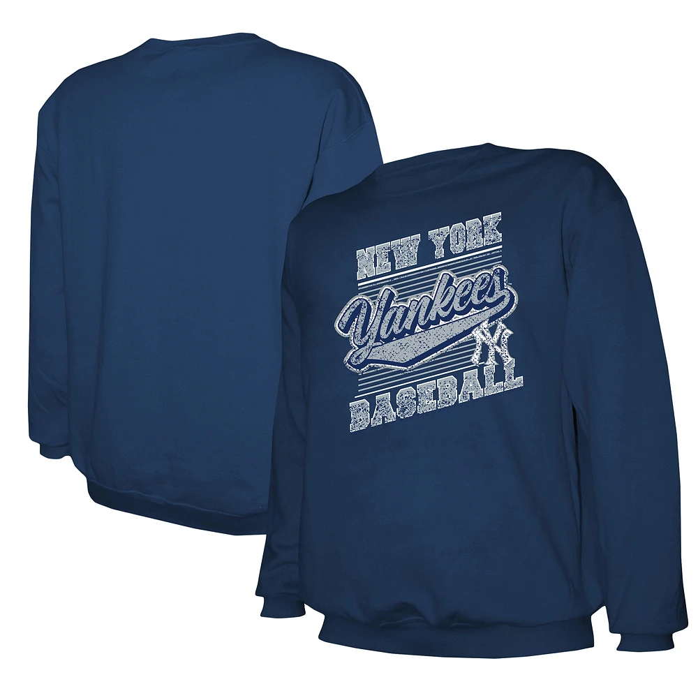 Men's Stitches Navy New York Yankees Pullover Sweatshirt