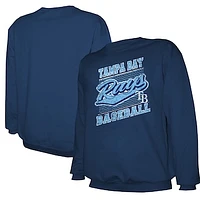 Men's Stitches Navy Tampa Bay Rays Pullover Sweatshirt