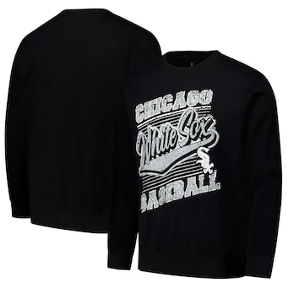 Men's Stitches Black Chicago White Sox Pullover Sweatshirt