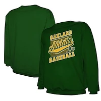 Men's Stitches Green Oakland Athletics Pullover Sweatshirt