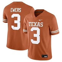 Men's Nike Quinn Ewers Orange Texas Longhorns NIL Football Game Jersey