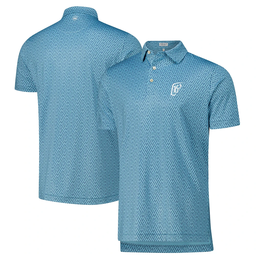 Men's Peter Millar Blue WM Phoenix Open Lavender Fields Performance Jersey Polo