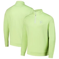 Men's Peter Millar Neon Green WM Phoenix Open Perth Mélange Performance Quarter-Zip Top