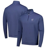 Men's Peter Millar Navy WM Phoenix Open Perth Sugar Stripe Performance Quarter-Zip Top