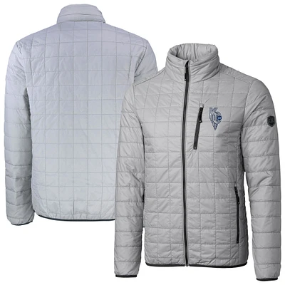 Men's Cutter & Buck Gray Kansas City Royals Connect Rainier PrimaLoft Eco Insulated Full-Zip Puffer Jacket