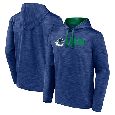 Men's  Blue Vancouver Canucks Head Start Pullover Hoodie