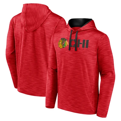 Men's  Red Chicago Blackhawks Head Start Pullover Hoodie