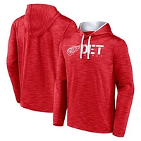 Men's  Red Detroit Wings Head Start Pullover Hoodie