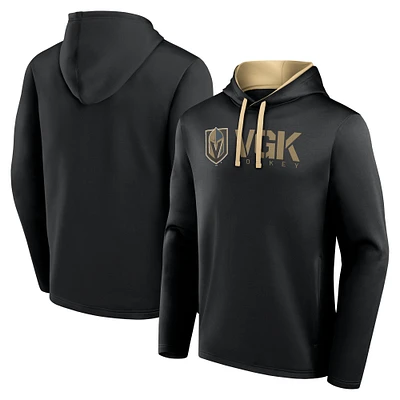 Men's Logo Athletic Black Vegas Golden Knights Head Start Pullover Hoodie