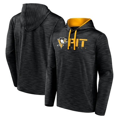 Men's  Black Pittsburgh Penguins Head Start Pullover Hoodie