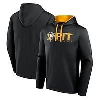 Men's Logo Athletic Black Pittsburgh Penguins Head Start Pullover Hoodie