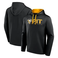 Men's Logo Athletic Black Pittsburgh Penguins Head Start Pullover Hoodie