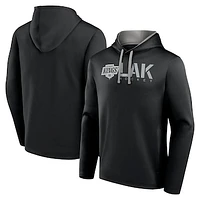 Men's Logo Athletic Black Los Angeles Kings Head Start Pullover Hoodie