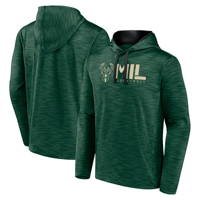Men's  Hunter Green Milwaukee Bucks Head Start Pullover Hoodie
