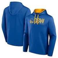 Men's Logo Athletic Royal Golden State Warriors Head Start Pullover Hoodie