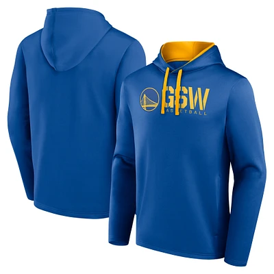 Men's Logo Athletic Royal Golden State Warriors Head Start Pullover Hoodie