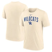 Men's Nike  Cream Kentucky Wildcats Natural Arch Logo Triblend T-Shirt