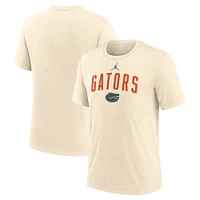 Men's Jordan Brand  Cream Florida Gators Natural Arch Logo Tri-Blend T-Shirt