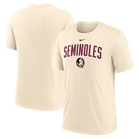 Men's Nike  Cream Florida State Seminoles Natural Arch Logo Triblend T-Shirt