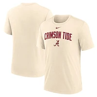 Men's Nike  Cream Alabama Crimson Tide Natural Arch Logo Triblend T-Shirt