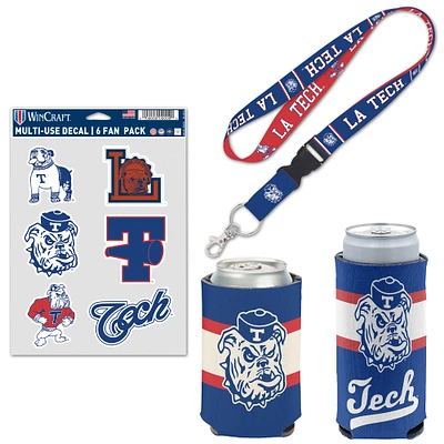 WinCraft Louisiana Tech Bulldogs Vintage Collection Fan Accessories Pack