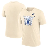 Men's Nike Cream Kentucky Wildcats Vault Logo Tri-Blend T-Shirt