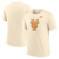 Men's Nike Cream Tennessee Volunteers Vault Logo Tri-Blend T-Shirt